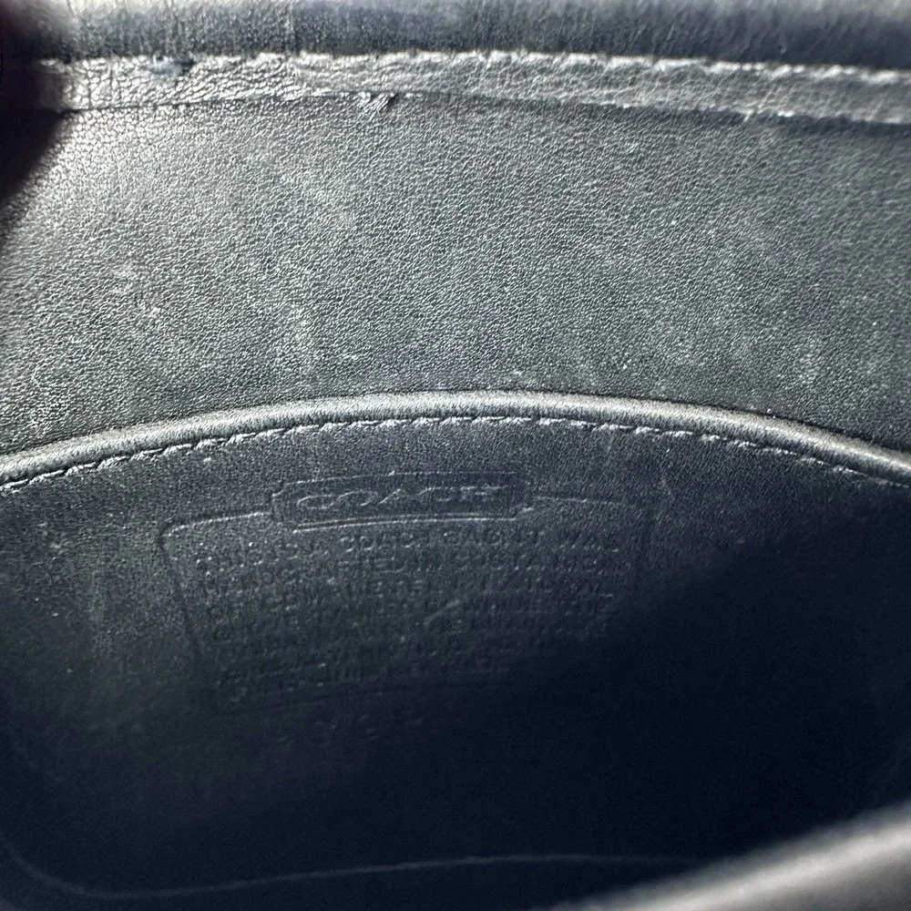 Vintage Coach Tango Flap 9049 Black Leather Turnlock‎ Crossbody